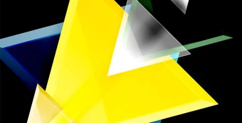 3d triangular vector minimal abstract background design, abstract poster Ilustración de archivo