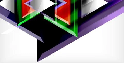 3d triangular vector minimal abstract background design, abstract poster Illustrazione stock
