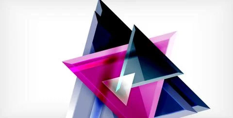 3d triangular vector minimal abstract background design, abstract poster Illustrazione stock
