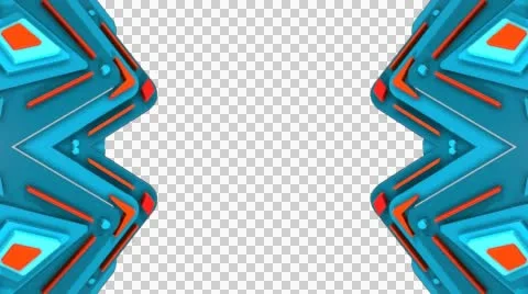 3D TRIBAL FOLDING FROGS FRAME ANIMATION. ALPHA CHANNEL. Stock Footage 47984383
