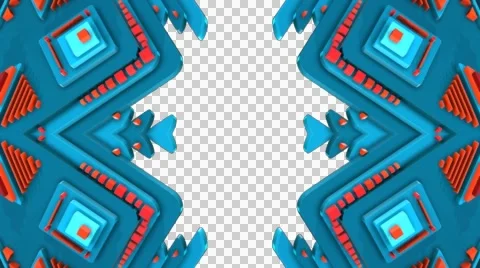 3D TRIBAL FOLDING TOAD FRAME ANIMATION. ALPHA CHANNEL. Stock Footage 47984604