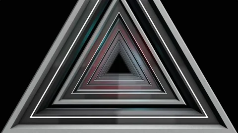 3D Trigon Tunnel 04 Video stock 170508223