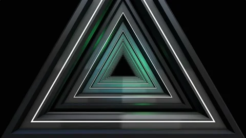 3D Trigon Tunnel 06 Video stock 170508237