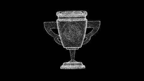 3D trophy cup on black background. Sport and Competition concept. Victory Cup Stock Illustration