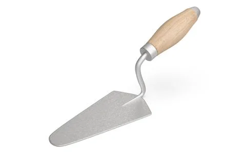 3d trowel isolated on white background without shadow Ilustración de archivo