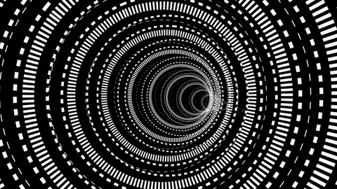 3D tunnel design seamless looping Vidéo 331765166