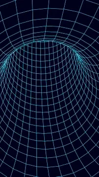 3D tunnel grid.Wireframe 3D surface tunnel.Grid texture. イラスト素材