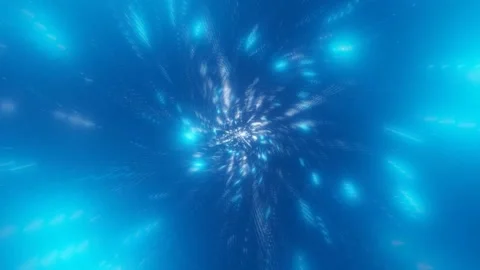 3D Tunnel Motion Graphic - digital neon lights - abstract speed background Stock Footage 150386900