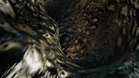 3D Tunnel, Retile Skin Texture, Seamless VJ Loop, Moddy, Spooky Stock Footage 254998312