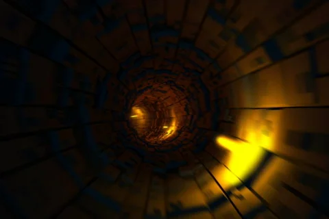3D tunnel ride Stock Footage 538113