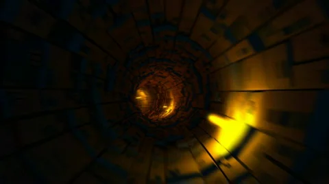 3D tunnel ride Stock Footage 538117