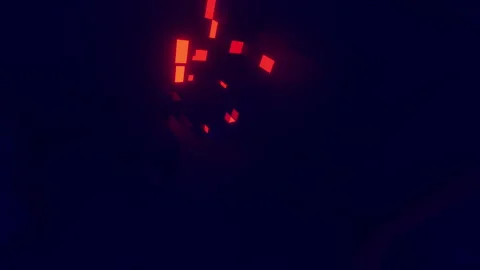3d tunnel spinning red smooth blocks, seamless loop Stock Footage 274081334