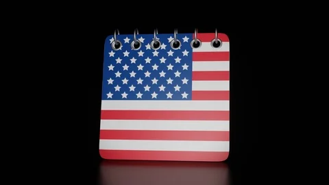 3d turntable animation of 4th July independence day Stock Footage 111037253