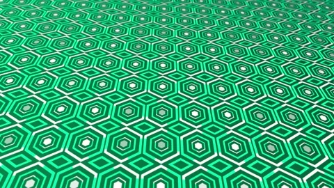 3d turquoise lines moving over hexagonal pattern turquoise color background Stock Footage 271158534