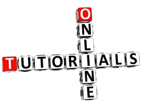 3d tutorials online crossword Illustrazione stock