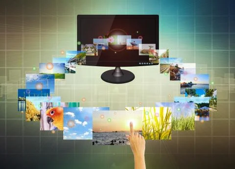 3d TV Concept Stock Photos