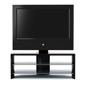 3d tv set, studio render Stock Illustration