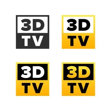3D TV symbol Stock Illustration