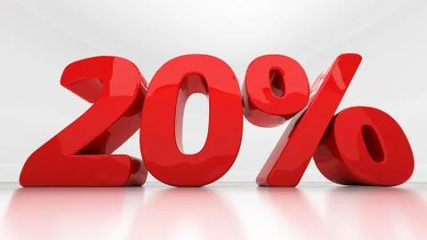 3d twenty percent Stock Illustration