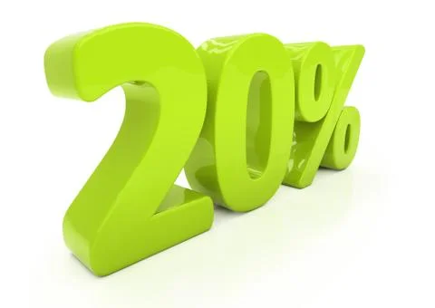 3d twenty percent Ilustração Stock