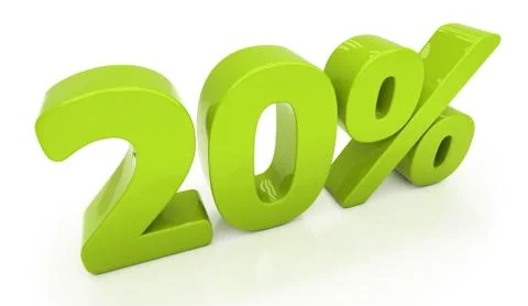 3d twenty percent Stock-Illustration