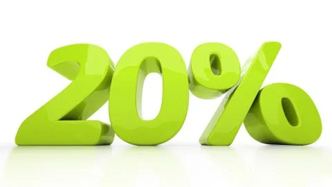 3d twenty percent Stock Illustration