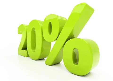 3d twenty percent Stock Illustration