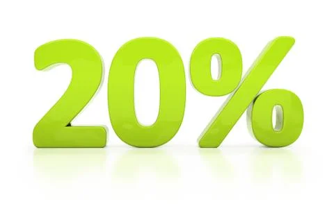 3d twenty percent Stock Illustration