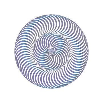 3D twisted gradient spirals. Tunnel geometry with lines. Abstract technology イラスト素材