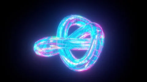 3d Twisted torus Stock Footage 346702117