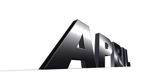 3D Type - April Stock Illustration