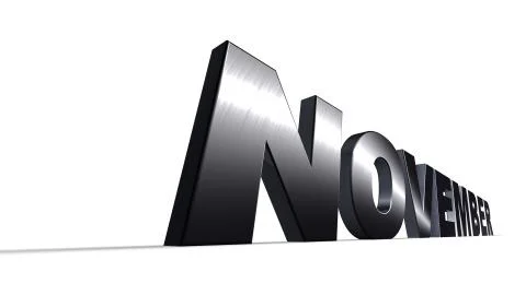 3D Type - November Stock Illustration