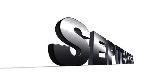 3D Type - Spetmber Stock Illustration