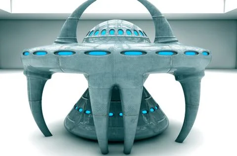 3D ufo concept Stock Illustration
