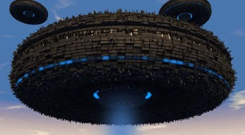 3D ufo concept Stock Illustration