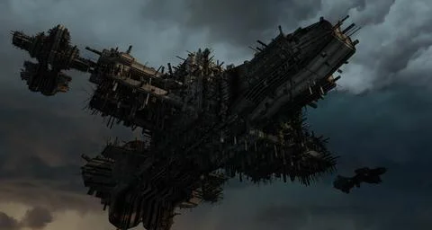 3D ufo concept Stock Illustration