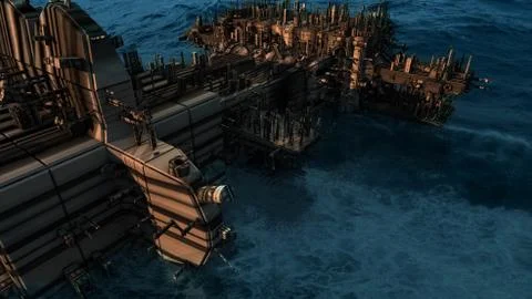 3D ufo concept Stock Illustration