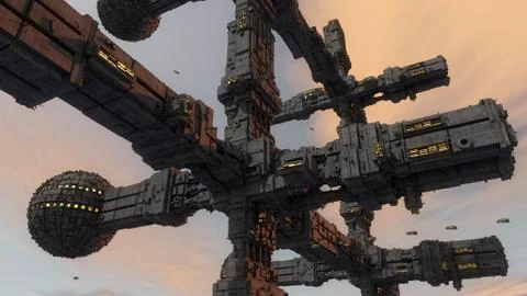 3D ufo concept Stock Illustration