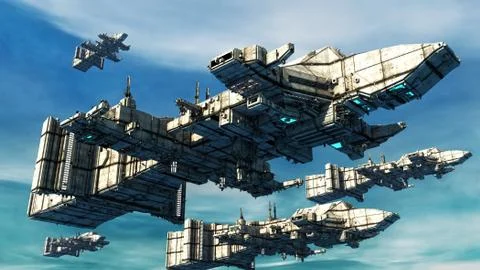 3D ufo concept Stock-Illustration