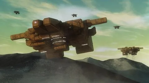 3D ufo concept Stock Illustration