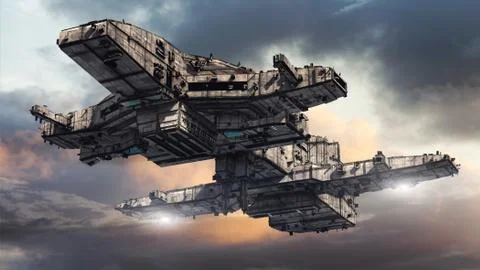 3D ufo concept Illustrazione stock