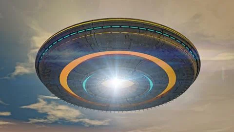 3D ufo concept Stock Illustration