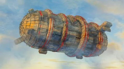 3D ufo concept Stock Illustration