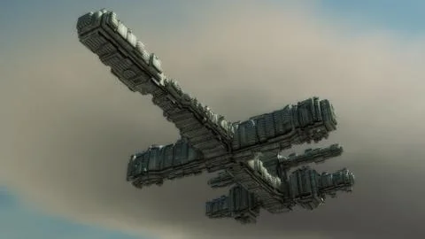 3d UFO Stock-Illustration