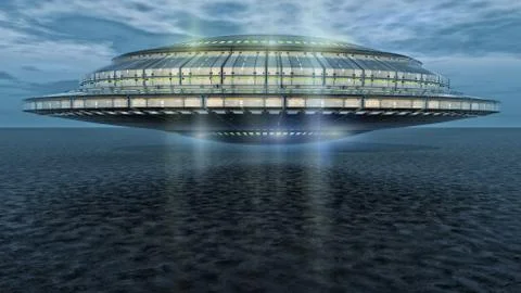 3d UFO Stock-Illustration