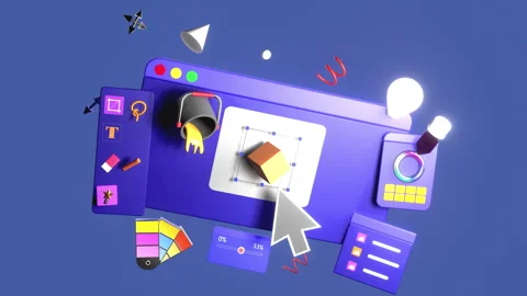 3D UI Illustration Stock Footage 315036528