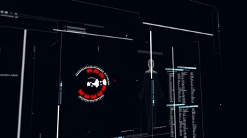 3D UI User Interface Dark blue background 001 Stock Footage 86063819