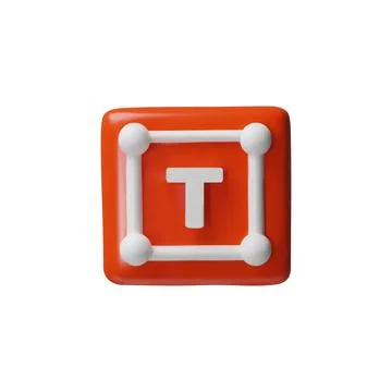 3D ui, ux user software interface vector design, Text button red and white 스톡 일러스트