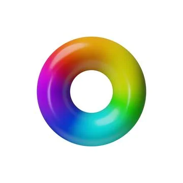 3D ui, ux user software interface vector design, gradient color wheel or color Stock Illustration