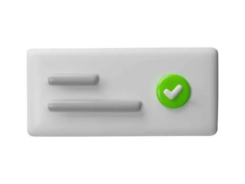 3D ui ux user software interface vector design, successful access rectangle イラスト素材